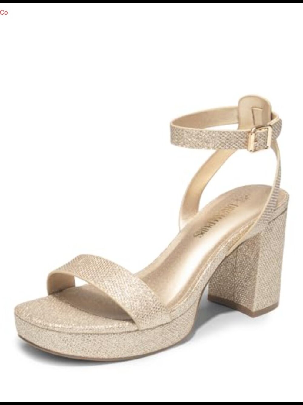 Chunky Block Heeled Platform Sandals with Ankle Strap and Cushioned Insole